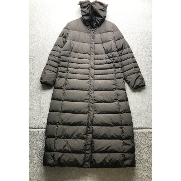 Hilary Radley Duvet Puffer Down Quilted Long Coat Jacket Womens Large 12 Black - Picture 1 of 11